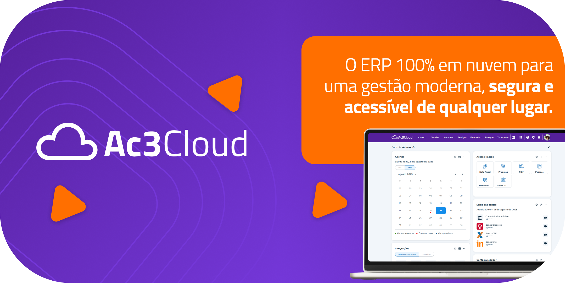 Tela do sistema AC3 Cloud